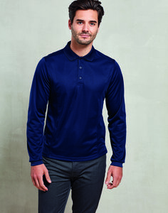 PREMIER WORKWEAR PR617 - LONG SLEEVE COOLCHECKER PIQUE POLO SHIRT