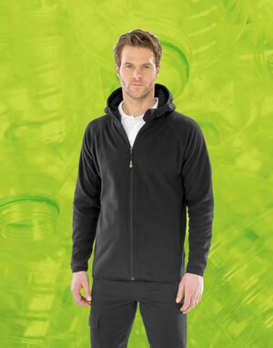 RESULT R906X - HOODED RECYCLED MICROFLEECE JACKET