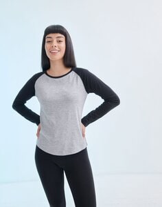 SKINNI FIT SK271 - LADIES LONG SLEEVE BASEBALL T-SHIRT