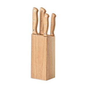 GiftRetail MO6308 - GOURMET 5 piece knife set in base