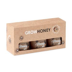 GiftRetail MO6441 - BEEBEE SET Set of 3 wildflower honey