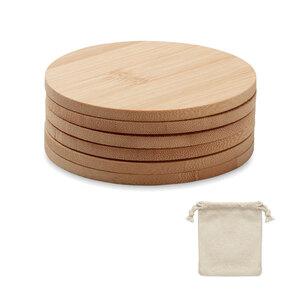 GiftRetail MO6601 - BAYIN SET Set of 6 bamboo coasters