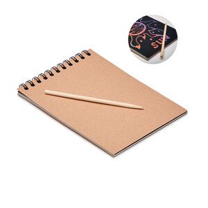 GiftRetail MO6699 - BLACK Scratching paper notebook