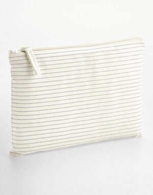 Westford Mill W253 - STRIPED ORGANIC COTTON ACCESSORY POUCH